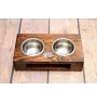 Lakeland Terrier - Holzständer mit Näpfen für Hunde, Edelstahlnäpfe, Geschenk zur Adoption eines Hundes von der Marke Art-Dog