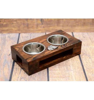 Lakeland Terrier drewniany stojak na miski Art-Dog