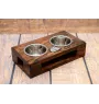 Lakeland Terrier - support en bois avec des bols pour chien, bols pour chien en acier, cadeau pour l'adoption d'un chien de la marque Art-Dog