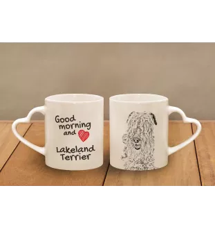 Lakeland Terrier - tasse avec chien, une tasse adorable avec une anse en forme de cœur, un cadeau universel de la marque Art-Dog