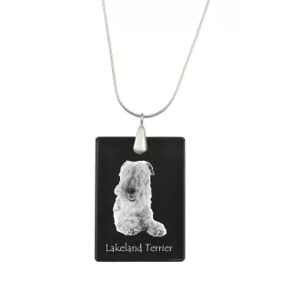 Lakeland Terrier - Crystal pendant with dog, silver necklace with photo, personalised pendant by Art-Dog brand