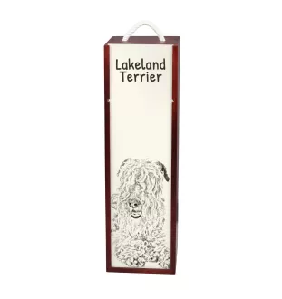 Lakeland Terrier - wine box with a dog, alcohol box with graphics, personalized gift box from the Art-Dog brand