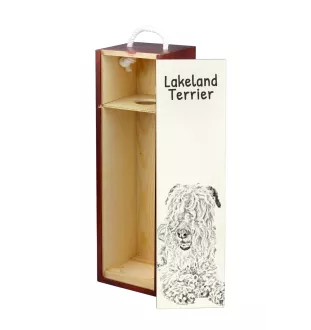 Lakeland Terrier - boîte à vin avec chien, boîte à alcool avec graphisme, boîte cadeau personnalisée de la marque Art-Dog