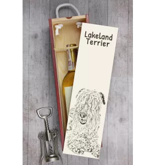 Lakeland Terrier - wine box with a dog, alcohol box with graphics, personalized gift box from the Art-Dog brand