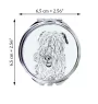 Lakeland Terrier - Pocket mirror with a dog, personalized mirror for a purse, compact mirror with Art-Dog brand print.
