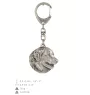 Leonberger - Silver-plated key ring with dog, handbag decoration, backpack pendant by Art-Dog brand