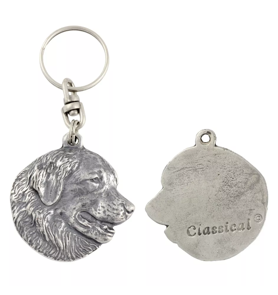 Leonberger - Versilberte Hund Anhänger, Handtasche Dekoration, Rucksack-Anhänger von Art-Dog Marke