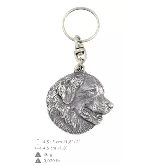 Leonberger - Silver-plated dog pendant, handbag decoration, backpack pendant by Art-Dog brand