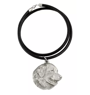 Leonberger, Chien De Leonberg - collier avec un chien, pendentif en plaqué argent pour les fans de chiens, bijoux uniques de la marque Art-Dog