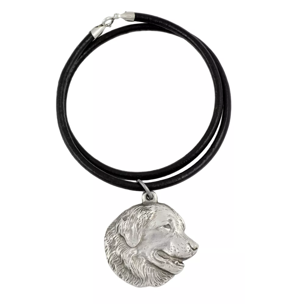 Leonberger - Necklace with dog, silver-plated pendant for dog fan, unique jewelry by Art-Dog brand