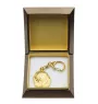 Lhasa Apso - Gilded key ring with dog in gift box, handbag decoration, luxury accessory by Art-Dog brand