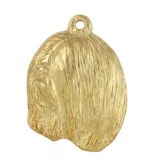 Lhasa Apso, Lhasaterrier, Löwenhund - Vergoldeter Schlüsselanhänger mit Hund in Geschenkbox, Handtaschen-Dekoration, Luxus-Accessoire der Marke Art-Dog