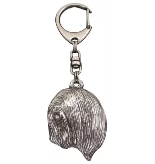 Lhasa Apso, Lhasaterrier, Löwenhund - Versilberter Schlüsselanhänger mit Hund in einer Geschenkbox, Handtaschenschmuck, Rucksackanhänger der Marke Art-Dog