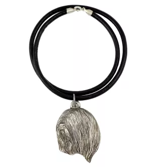 Lhasa Apso - Necklace with dog, silver-plated pendant for dog fan, unique jewelry by Art-Dog brand