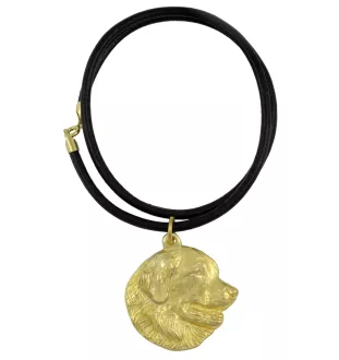Leonberger, Chien De Leonberg - Collier pour chien, pendentif plaqué or pour fan de chien, bijoux uniques de la marque Art-Dog