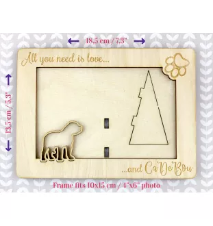 Majorca Mastiff, Mallorca Mastiff, Ca de Bou - Photo frame, engraved wooden frame, a lovely gadget for the dog lover by Art-Dog