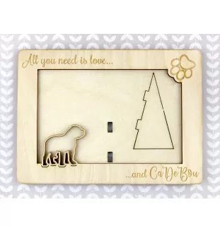 Majorca Mastiff, Mallorca Mastiff, Ca de Bou - Photo frame, engraved wooden frame, a lovely gadget for the dog lover by Art-Dog