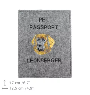 Leonberger - Dog passport case, document case, gift for the traveller from the Art-Dog brand