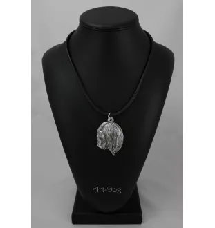 Lhasa Apso - Dog necklace in gift box, silver-plated locket for dog fan, striking pendant by Art-Dog brand