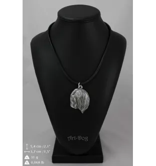 Lhasa Apso - Collier de chien dans une boîte cadeau, médaillon argenté pour fan de chien, pendentif remarquable de la marque Art-Dog