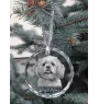Lhasa Apso, Lhasaterrier, Löwenhund - Kristallkugel mit Foto, Hundebild im Kristall, personalisierter Christbaumschmuck von Art-Dog.