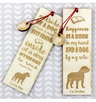 Dogue de Majorque, Ca de Bou, Perro Dogo Mallorquín - marque-page pour livre avec chien, marque-page personnalisé, cadeau pour les amateurs de livres de la marque Art-Dog