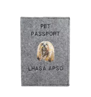 Lhasa Apso - Porte passeport pour chien, porte document, cadeau pour le voyageur de la marque Art-Dog
