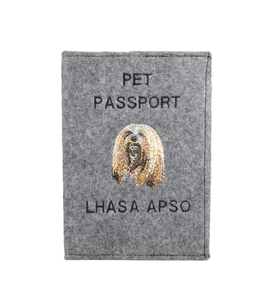 Lhasa Apso, Lhasaterrier, Löwenhund - Hundepassetui, Dokumententasche, Geschenk für den Reisenden von der Marke Art-Dog