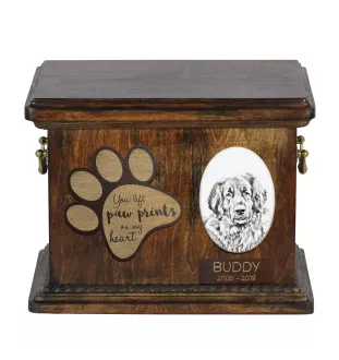 Leonberger - urn for dog ashes, personalized urn with a photo, dog photo urn by Art-Dog