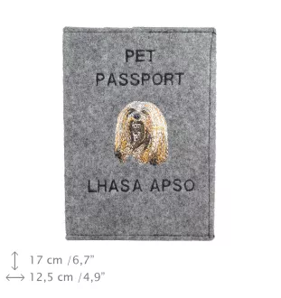 Lhasa Apso - Porte passeport pour chien, porte document, cadeau pour le voyageur de la marque Art-Dog