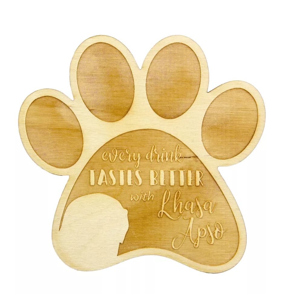 Lhasa Apso podkładka pod kubek ze sklejki Art-Dog