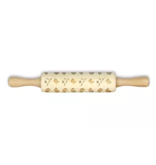 Majorca Mastiff, Mallorca Mastiff, Ca de Bou - small rolling pin with a dog pattern, a rolling pin for children's dough, decorating ceramic clay by Art-Dog brand