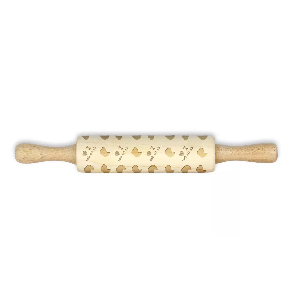 Dogue de Majorque, Ca de Bou, Perro Dogo Mallorquín - petit rouleau à motifs de chien, rouleau à pâtisserie pour enfant, décoration en argile céramique de la marque Art-Dog