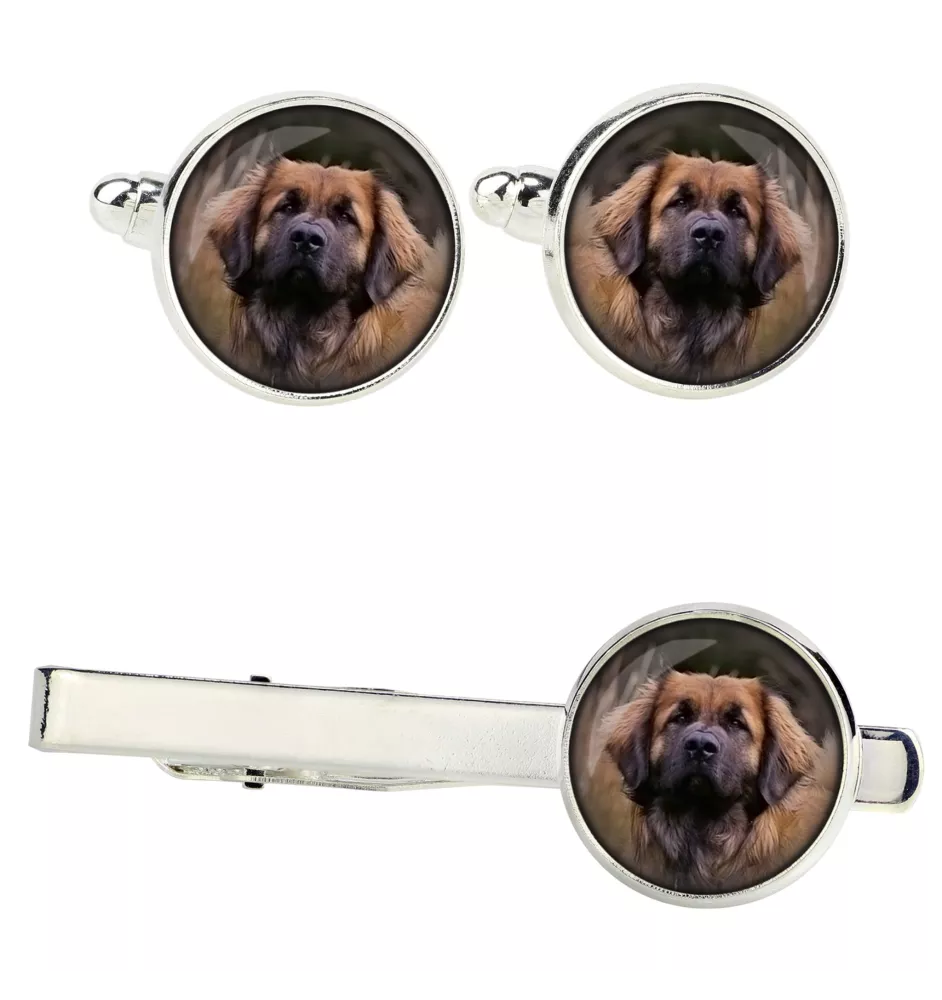 Leonberger - cufflinks and tie with your photo, a suit decoration, men's jewelry from the Art-Dog brand.