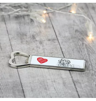 Leonberger - bottle opener with a dog, personalized fridge opener, unique gift for a man by Art-Dog brand