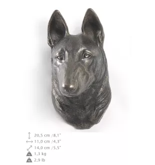 Malinois Belgian Shepherd Dog - Dog statue, hanging bust, unique decoration for dog lover by Art-Dog brand