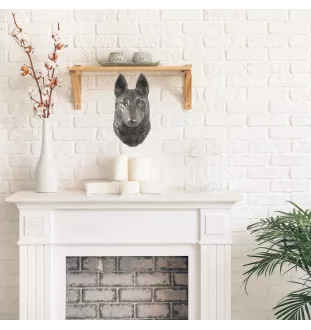 Malinois Belgian Shepherd Dog - Dog statue, hanging bust, unique decoration for dog lover by Art-Dog brand