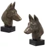 Malinois chien de berger belge - Statue de chien, buste sur socle en pierre, sculpture, trophée pour exposition canine par la marque Art-Dog