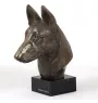 Malinois Belgischer Schäferhund - Hundestatue, Büste auf Steinsockel, Skulptur, Trophäe für Hundeausstellung der Marke Art-Dog