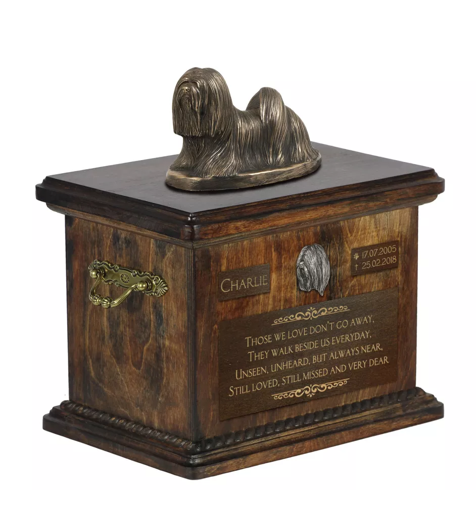 Lhasa Apso - urne pour les cendres de chien, urne avec une statuette, urne personnalisée pour les cendres de chien de la marque Art-Dog