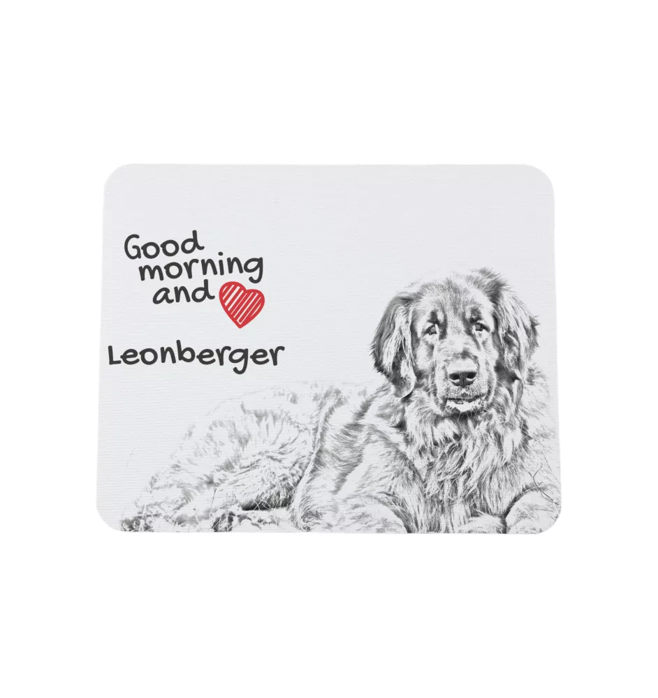 Leonberger - mouse pad with print, personalized dog-themed mouse pad, unique gadget for an office worker by Art-Dog brand