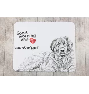 Leonberger - mouse pad with print, personalized dog-themed mouse pad, unique gadget for an office worker by Art-Dog brand