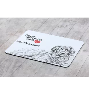 Leonberger - Mauspad mit Druck, personalisiertes Mauspad mit Hund, einzigartiges Gadget für Büroangestellte von Art-Dog.