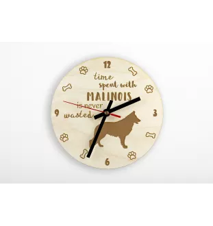 Malinois chien de berger belge - horloge avec chien, horloge en bois avec gravure, horloge personnalisée par Art-Dog