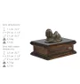 Lhasa Apso - urn for dog ashes, personalized urn with a statue, wooden urn with a dog by Art-Dog brand