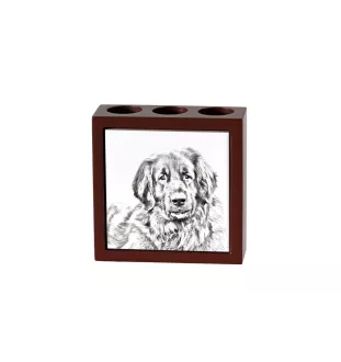 Leonberger - pen holder with a dog, desk organizer with a print, personalized desk decoration from the Art-Dog brand.