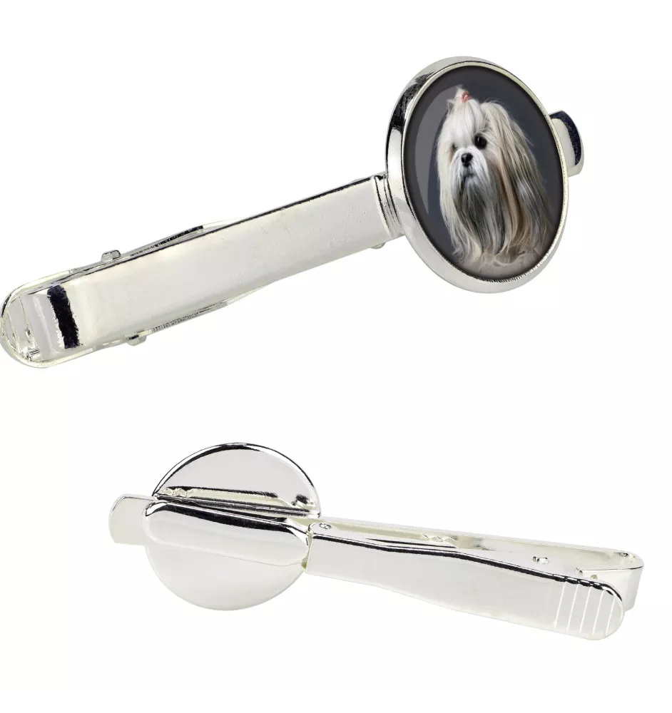 Lhasa Apso - tie clip in a box, stylish tie, personalized jewelry from the Art-Dog brand