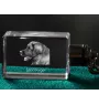 Leonberger - Crystal key ring with dog photo, illuminated key ring, unique gift by Art-Dog brand