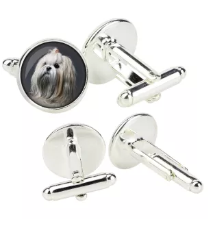 Lhasa Apso - Boutons de manchette dans une boîte, bijoux faits à la main, produit de la marque Art-Dog