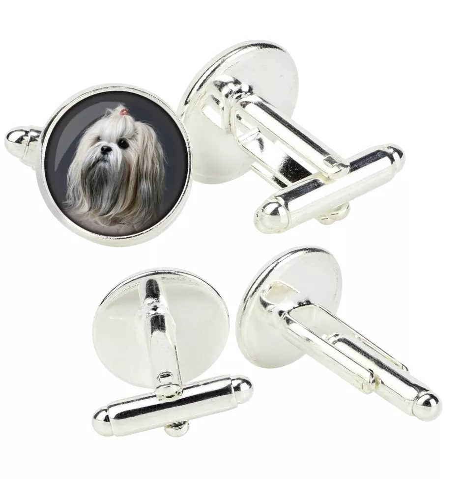 Lhasa Apso, Lhasaterrier, Löwenhund - Manschettenknöpfe in einer Schachtel, handgefertigter Schmuck, Produkt der Marke Art-Dog
